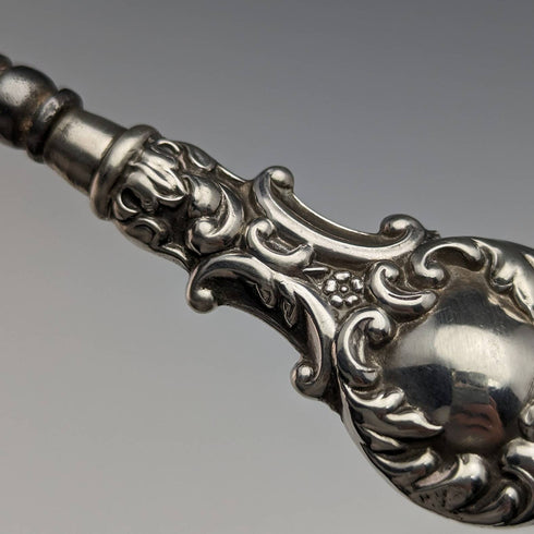 1912 British Antique Sterling Silver Handle Button Hook